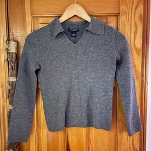 Ann Taylor Charcoal V-Neck Women’s Sweater